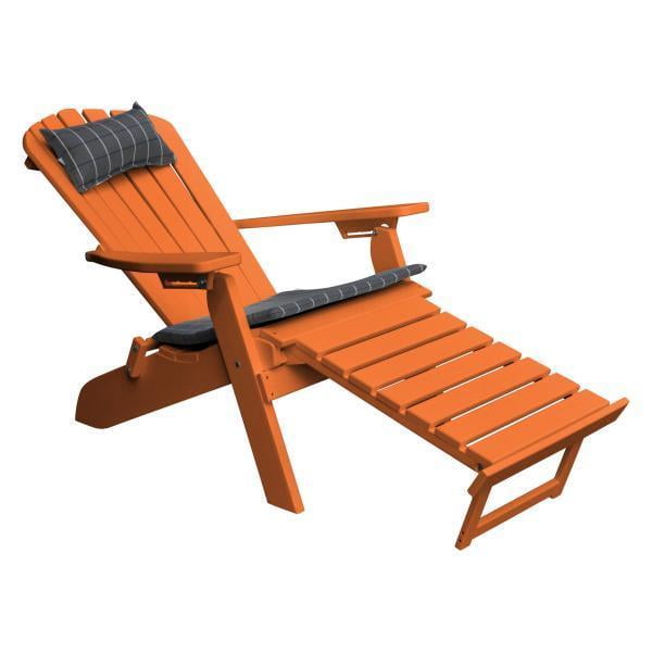 Poly Folding Reclining Adirondack Chair With Pullout Ottoman Walmart