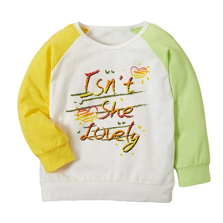 KIMI BEAR Toddler Baby Girls Top 4T Girls Fall Winter Clothes Color Stitching Round Neck Hoodie 4-5T Yellow White Green
KIMI BEAR Toddler Baby Girls Top 4T Girls Fall Winter Clothes Color Stitching Round Neck Hoodie 4-5T Yellow White Green