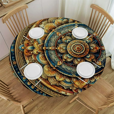 Sheronv Mandalas Spiritual Symbols Round Table Cover Stain Resistant Washable Indoor Outdoor Tablecloth Kitchen Dining Wedding Parties 100% Polyester Fiber 54-58
Sheronv Mandalas Spiritual Symbols Round Table Cover Stain Resistant Washable Indoor Outdoor Tablecloth Kitchen Dining Wedding Parties 100% Polyester Fiber 54-58
