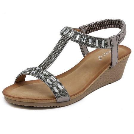 Women s Open Toe Platform Wedge Sandals Dressy Casual Sandal Summer Comfortable Sparkling Bohemian Beach Beaded Outdoor Wedding Shoes
Women s Open Toe Platform Wedge Sandals Dressy Casual Sandal Summer Comfortable Sparkling Bohemian Beach Beaded Outdoor Wedding Shoes