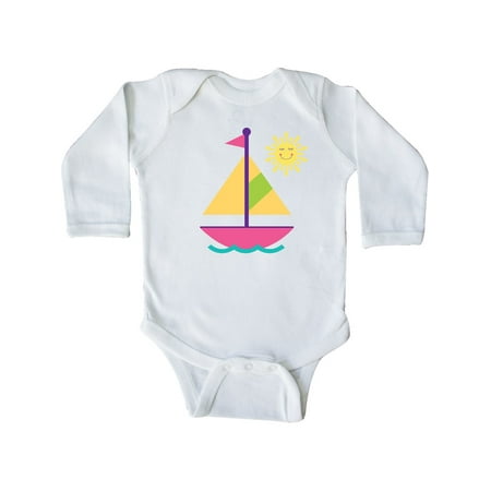 Inktastic Sailing Nautical Sailboat Girls Gift Baby Girl Long Sleeve Bodysuit