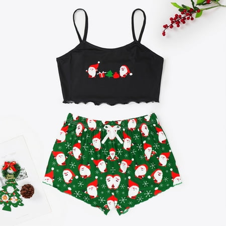 Yilirongyumm A XL Women s Shorts Suit Women s 2Pcs Sleepwear Set Christmas Pattern Christmas Santa Print Lettuce Trim Cami Top Vest And Shorts Hot Pants Thin Pajama Set Sleepwear
Yilirongyumm A XL Women s Shorts Suit Women s 2Pcs Sleepwear Set Christmas Pattern Christmas Santa Print Lettuce Trim Cami Top Vest And Shorts Hot Pants Thin Pajama Set Sleepwear