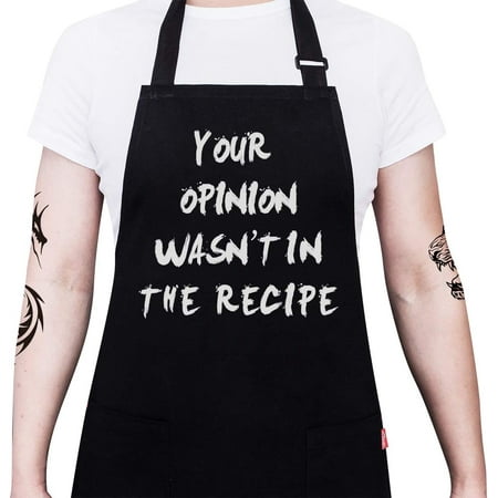 Cambpdkje BBQ Grill Apron - Your Opinion Wasn t in the Recipe Funny Aprons For Men Dad - Chef Cooking Bib Apron with 2 Pockets Adjustable Neck Strap and 40 Long Ties - Black
Cambpdkje BBQ Grill Apron - Your Opinion Wasn t in the Recipe Funny Aprons For Men Dad - Chef Cooking Bib Apron with 2 Pockets Adjustable Neck Strap and 40 Long Ties - Black