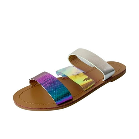 Follure Girl women s casual shoes Women s Flat Bottom Fashion One Line Open Toe Summer Casual Sandals Silver 42
Follure Girl women s casual shoes Women s Flat Bottom Fashion One Line Open Toe Summer Casual Sandals Silver 42