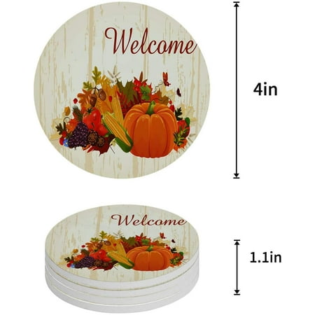 ZHANZZK Pumpkin Set of 8 Round Coaster for Drinks Absorbent Ceramic Stone Coasters Cup Mat with Cork Base for Home Kitchen Room Coffee Table Bar Decor
ZHANZZK Pumpkin Set of 8 Round Coaster for Drinks Absorbent Ceramic Stone Coasters Cup Mat with Cork Base for Home Kitchen Room Coffee Table Bar Decor