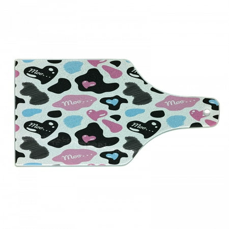 Cow Print Cutting Board Animal Hide Hearts Moo Barnyard Love Abstract Design Farmland Decorative Tempered Glass Cutting and Serving Board Wine Bottle Shape Pale Pink Black White by Ambesonne
Cow Print Cutting Board Animal Hide Hearts Moo Barnyard Love Abstract Design Farmland Decorative Tempered Glass Cutting and Serving Board Wine Bottle Shape Pale Pink Black White by Ambesonne