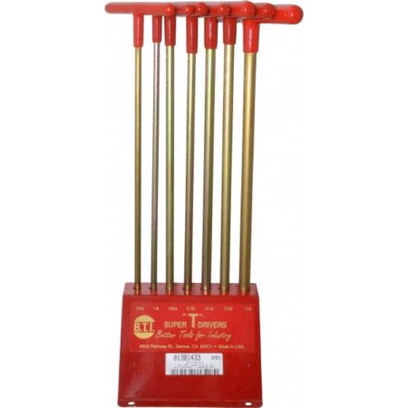 Made in USA 7 Piece T-Handle Hex Key Set