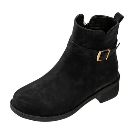 DVKOVI Boots for Women Cowgirl Boots for Women Ankle Booties Ladies Casual Heel Solid Color Belt Buckle Short Large Size Ankle Boots Heel Boots for Women Black 39
DVKOVI Boots for Women Cowgirl Boots for Women Ankle Booties Ladies Casual Heel Solid Color Belt Buckle Short Large Size Ankle Boots Heel Boots for Women Black 39
