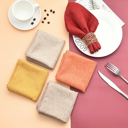 GXSR 2Pcs Kitchen Cloth Napkins Dinner Napkins Soft Comfortable Reusable Napkins Durable Linen Napkins Perfect Table Napkins for Dinners Parties & Wedding.