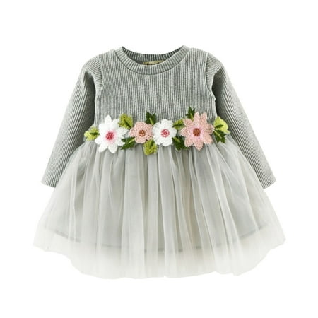 Kucnuzki 3 Months Infant Baby Girl Winter Dress Causal Dress 6 Months Infant Girl Long Sleeve Pit Stripe Embroidered Tulle Dress Gray
Kucnuzki 3 Months Infant Baby Girl Winter Dress Causal Dress 6 Months Infant Girl Long Sleeve Pit Stripe Embroidered Tulle Dress Gray