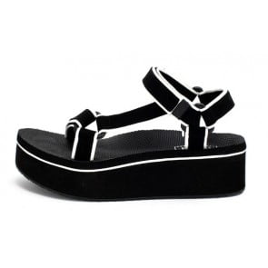 Women s Yellow Box Tammee Flatform in Blk/Wht