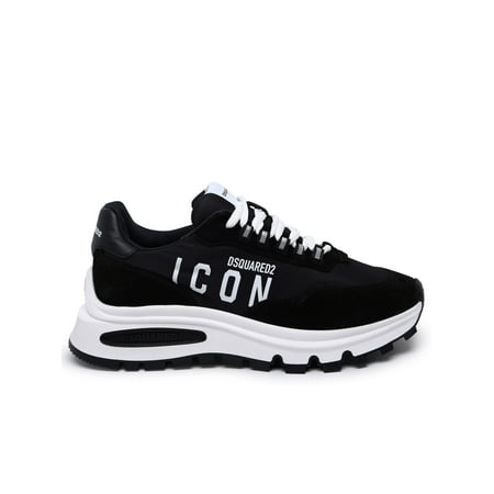 DSQUARED2 Man Sneaker Runds2 In Misto Suede Nera