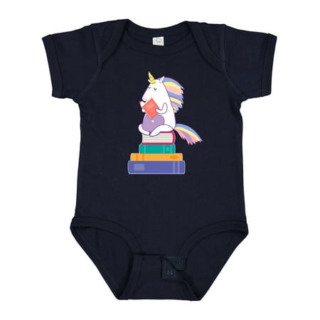Inktastic Book Lovers Gifts Unicorn Librarian Gift Baby Girl Bodysuit