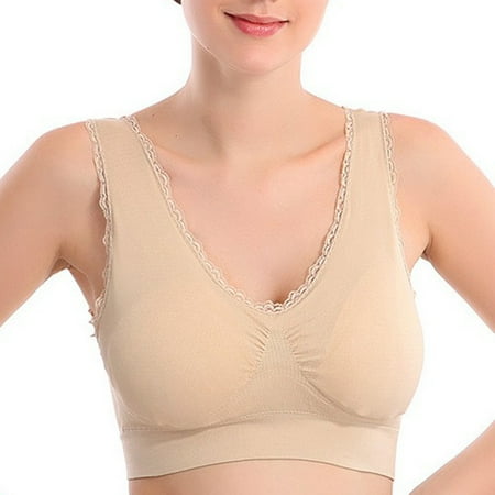 harmtty Solid Color Women Lace Trim Seamless Padded Wire Free Bra Crop Top Underwear Plus Size Apricot
harmtty Solid Color Women Lace Trim Seamless Padded Wire Free Bra Crop Top Underwear Plus Size Apricot