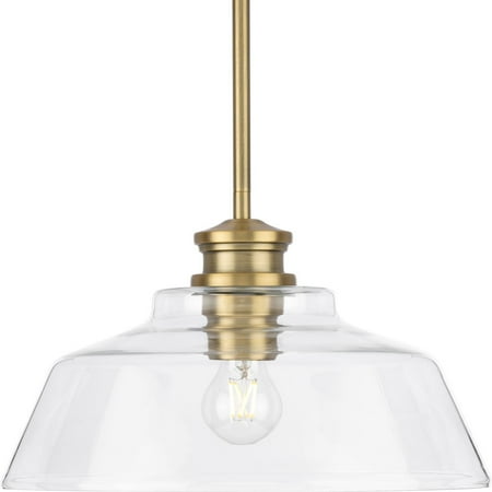 Singleton Collection One-Light 14 Vintage Brass Farmhouse Medium Pendant Light with Clear Glass Shade
Singleton Collection One-Light 14 Vintage Brass Farmhouse Medium Pendant Light with Clear Glass Shade