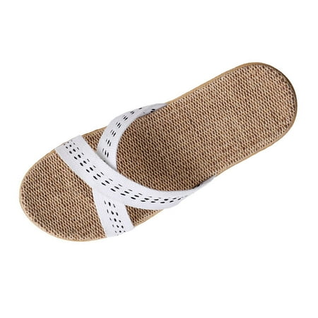 Cathalem Women s Linen Summer Spring Autumn Home Couples Indoor Wooden Floor Sandals And Slippers White 39
Cathalem Women s Linen Summer Spring Autumn Home Couples Indoor Wooden Floor Sandals And Slippers White 39