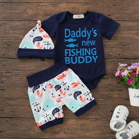 3PCS Newborn Infant Baby Boy Tops Romper+Shorts Pants+Hat Summer Outfits Set Clothes 18-24 Months
3PCS Newborn Infant Baby Boy Tops Romper+Shorts Pants+Hat Summer Outfits Set Clothes 18-24 Months