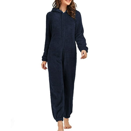 BESTHUA Jumpsuit Pajamas Women Super Warm Thick Fleece Ladies Hooded Jumpsuit with Zipper One-Piece Pajamas for Sleepwear Loungewear Pajamas Party Cute Bear Ear Shape Hood 4 Solid Colors Available
BESTHUA Jumpsuit Pajamas Women Super Warm Thick Fleece Ladies Hooded Jumpsuit with Zipper One-Piece Pajamas for Sleepwear Loungewear Pajamas Party Cute Bear Ear Shape Hood 4 Solid Colors Available