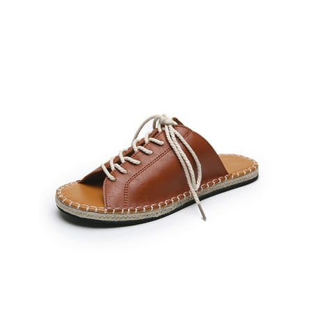 Bellella Women s Slide Sandal Lace Up Summer Slides Peep Toe Flat Sandals Comfort Espadrilles Walking Daily Shoes Brown 8
Bellella Women s Slide Sandal Lace Up Summer Slides Peep Toe Flat Sandals Comfort Espadrilles Walking Daily Shoes Brown 8