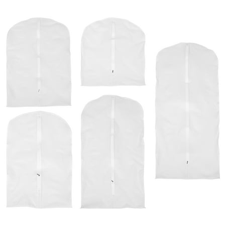 NUOLUX 5Pcs Home Wardrobe Translucent Clothing Dust-proof Bag Household Clothing Cover