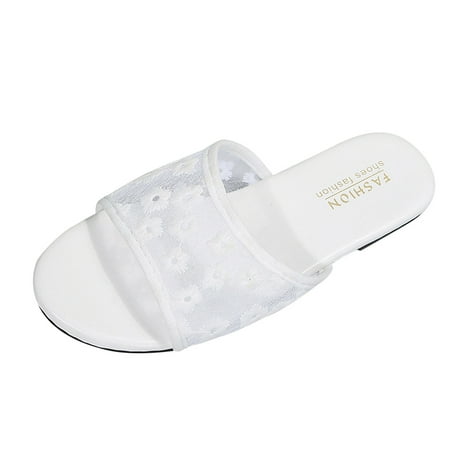 nsendm Slippers for Women Flat Ladies Fashion Solid Color Mesh Floral Embroidery Soft Slippers for Men And Women Shoes White 6.5
nsendm Slippers for Women Flat Ladies Fashion Solid Color Mesh Floral Embroidery Soft Slippers for Men And Women Shoes White 6.5