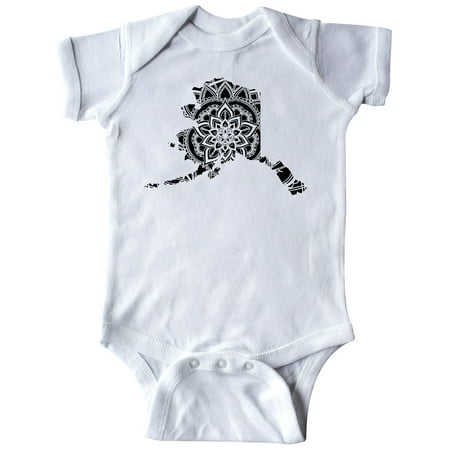 Inktastic Alaska Silhouette Mandala Gift Baby Boy or Baby Girl Bodysuit