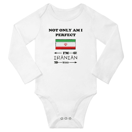 Not Only am i Perfect I m Iranian Too! Baby Long Sleeve Bodysuit Unisex Gifts (White 18 Months)
Not Only am i Perfect I m Iranian Too! Baby Long Sleeve Bodysuit Unisex Gifts (White 18 Months)