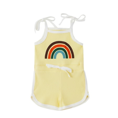 THE WILD New Born Baby Girls One-peice suit Summer Rainbow Print sleveeless Shorts
THE WILD New Born Baby Girls One-peice suit Summer Rainbow Print sleveeless Shorts