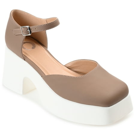 Journee Collection Womens Lizaa Platform Mid Platform Square Toe Pumps