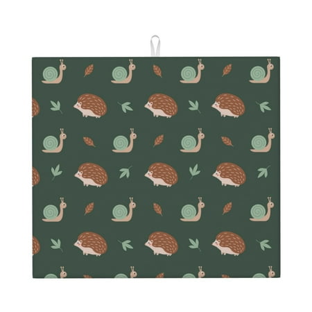 Dish Drying Mats for Kitchen Counter Green Snails Brown Hedgehogs 16x18in Dish Drying Pad Coffee Mat with Hanging Loop Super absorbent Kitchen Counter Mat Coffee Bar Accessories
Dish Drying Mats for Kitchen Counter Green Snails Brown Hedgehogs 16x18in Dish Drying Pad Coffee Mat with Hanging Loop Super absorbent Kitchen Counter Mat Coffee Bar Accessories