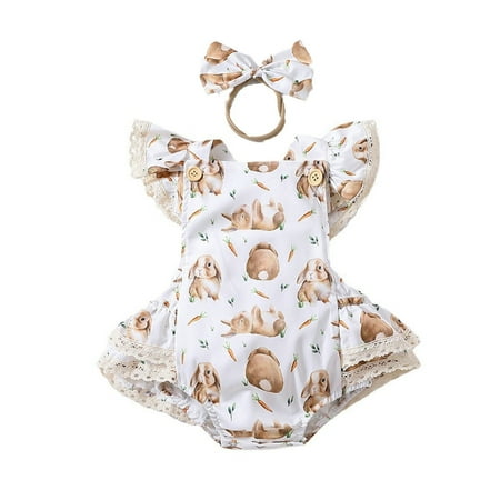 Summer Clothes Baby Girl Easter Baby Girls Ruffled Cute Cartoon Bunny Print Romper With Headbands Set Outfits Baby Girl Jumpsuits
Summer Clothes Baby Girl Easter Baby Girls Ruffled Cute Cartoon Bunny Print Romper With Headbands Set Outfits Baby Girl Jumpsuits