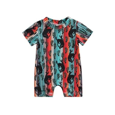 Newborn Baby Girl Boy Romper Short Sleeve Cow Print Bodysuit One Piece Ribbed Jumpsuit Summer Outfits
Newborn Baby Girl Boy Romper Short Sleeve Cow Print Bodysuit One Piece Ribbed Jumpsuit Summer Outfits