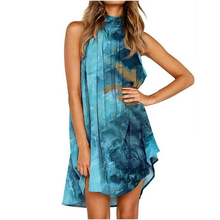SIMQOing Women s Boho Beach Dresses Sleeveless Crew Neck Swing Dress Casual Summer Print Pleated Dress
SIMQOing Women s Boho Beach Dresses Sleeveless Crew Neck Swing Dress Casual Summer Print Pleated Dress