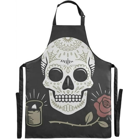 Hyjoy 34.7×26.7in Halloween Apron Skull Apron Waterdrop Resistant Cooking Kitchen Apron with Adjustable Neck Strap for Women Men Chef
Hyjoy 34.7×26.7in Halloween Apron Skull Apron Waterdrop Resistant Cooking Kitchen Apron with Adjustable Neck Strap for Women Men Chef