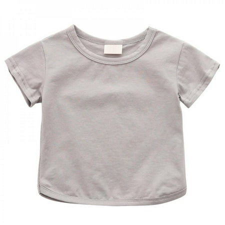 New Toddler Baby Boy Girl Summer Cotton Solid Print T-shirt Tops Blouse Short Sleeve Casual Tee Shirts Gray L
New Toddler Baby Boy Girl Summer Cotton Solid Print T-shirt Tops Blouse Short Sleeve Casual Tee Shirts Gray L
