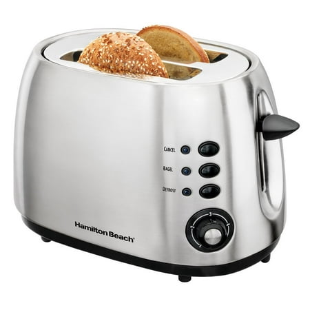 Hamilton Beach 2-Slice Brushed Metal Toaster With Extra-Wide Slots 22504