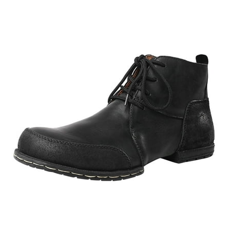 Black Boots for Women Fashion Men Solid Color Autumn Thick Sole Square Heels Lace Up Short Booties Round Toe Shoes Ankle Boots for Men PU Black
Black Boots for Women Fashion Men Solid Color Autumn Thick Sole Square Heels Lace Up Short Booties Round Toe Shoes Ankle Boots for Men PU Black