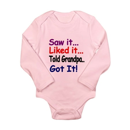 CafePress - Saw It Liked It Told Grandpa Got It! Body Suit - Long Sleeve Infant Bodysuit
CafePress - Saw It Liked It Told Grandpa Got It! Body Suit - Long Sleeve Infant Bodysuit