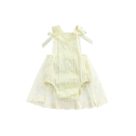 Suanret Infants Baby Girl Birthday Outfit Lace One Piece Romper Tutu Dress Princess Newborn Summer Clothes Beige 0-3 Months
Suanret Infants Baby Girl Birthday Outfit Lace One Piece Romper Tutu Dress Princess Newborn Summer Clothes Beige 0-3 Months