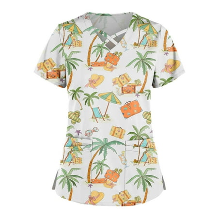 Summer Savings Clearance! MIARHB Womens Tops Dressy Casual Plus Size Cute Printed Scrub Working Uniform Tops Orange L
Summer Savings Clearance! MIARHB Womens Tops Dressy Casual Plus Size Cute Printed Scrub Working Uniform Tops Orange L
