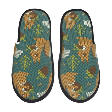 Honeii Knitted Woodland Squirrel Print Furry Slippers Bedroom Slippers for Women and Men Fuzzy Plush Comfy Faux Fur Lined Slide Shoes -Large
Honeii Knitted Woodland Squirrel Print Furry Slippers Bedroom Slippers for Women and Men Fuzzy Plush Comfy Faux Fur Lined Slide Shoes -Large