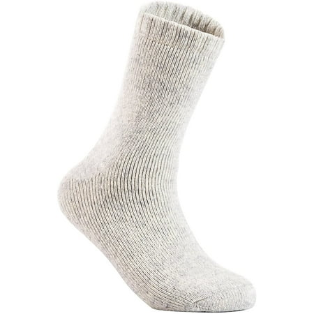 Lian LifeStyle Women s 1 Pair Extra Thick Wool Socks SolidLight Grey