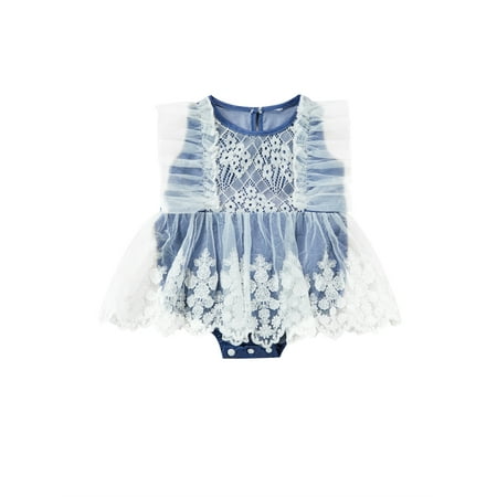 Nokpsedcb Infants Baby Girl Romper Lace Floral Round Neck Sleeveless Bodysuit Casual Wear for Summer Navy Blue 3-6 Months
Nokpsedcb Infants Baby Girl Romper Lace Floral Round Neck Sleeveless Bodysuit Casual Wear for Summer Navy Blue 3-6 Months