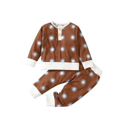 IZhansean Casual Infant Baby Girl Boy Clothes Rainbow/Sun Print Long Sleeve Sweatshirt+Pants Fall Outfits Brown 2-3 Years
IZhansean Casual Infant Baby Girl Boy Clothes Rainbow/Sun Print Long Sleeve Sweatshirt+Pants Fall Outfits Brown 2-3 Years