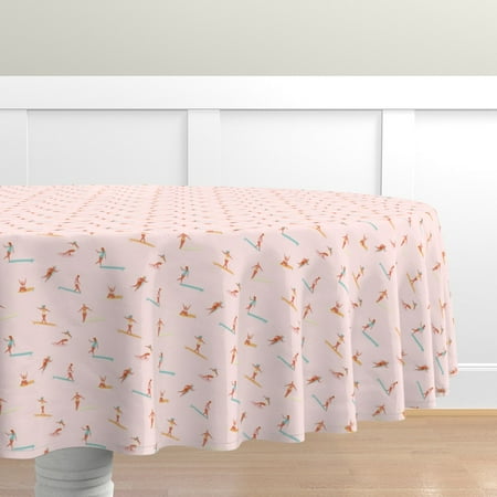 Cotton Sateen Tablecloth 70 Round - Girls Surfers Pink Surfing Girl Sport Hawaii Retro Ocean Nautical Beach Print Custom Table Linens by Spoonflower
Cotton Sateen Tablecloth 70 Round - Girls Surfers Pink Surfing Girl Sport Hawaii Retro Ocean Nautical Beach Print Custom Table Linens by Spoonflower