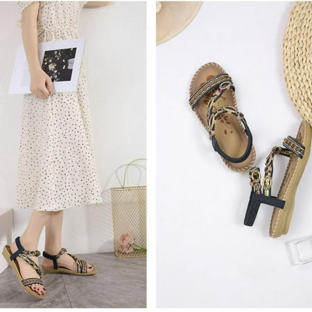 Homedles Sandals for Women- Bohemian Flat Flower Rhinestone Sandals Outer Beach Sandals Blue 43
Homedles Sandals for Women- Bohemian Flat Flower Rhinestone Sandals Outer Beach Sandals Blue 43