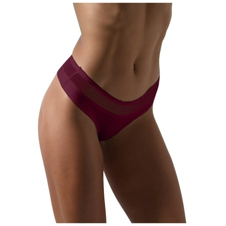 Kddylitq Women s Bikini Underwear No Show Low Rise Breathable Panties Soft Lace Briefs Wine M
Kddylitq Women s Bikini Underwear No Show Low Rise Breathable Panties Soft Lace Briefs Wine M