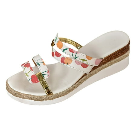 Ediodpoh Ladies Summer Casual Colour Blocking Fruit Printing Soft Leather Woven Bottom Thick Bottom Slope Heel Large Size Sandals Slippers Sandals for Women Pink 8(40)
Ediodpoh Ladies Summer Casual Colour Blocking Fruit Printing Soft Leather Woven Bottom Thick Bottom Slope Heel Large Size Sandals Slippers Sandals for Women Pink 8(40)