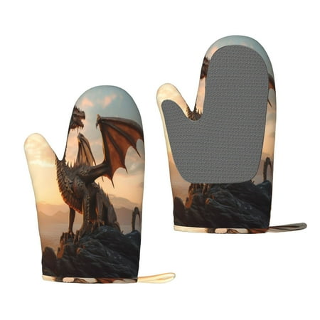 Junzan Sky Sunset Bronze Dragon for Oven Mitts 2 Piece Set BBQ Gloves Grilling Gloves Heat Resistant Oven Gloves Kitchen Silicone Oven Mitts for Barbecue/Cooking/Baking
Junzan Sky Sunset Bronze Dragon for Oven Mitts 2 Piece Set BBQ Gloves Grilling Gloves Heat Resistant Oven Gloves Kitchen Silicone Oven Mitts for Barbecue/Cooking/Baking