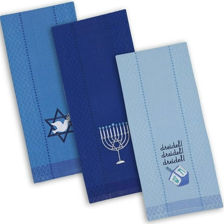 Hanukkah Kitchen Collection Festival of Lights Celebration Decor Dish Towel Set 18x28 Embroidered Dreidel 3 Piece
Hanukkah Kitchen Collection Festival of Lights Celebration Decor Dish Towel Set 18x28 Embroidered Dreidel 3 Piece